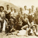 Everett Leavins and a group of buddies on a beach in Hawaii in the 1930s